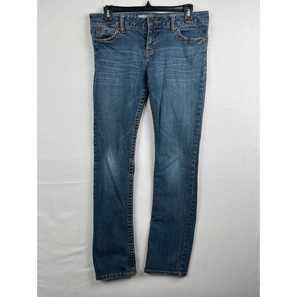 Aeropostale Straight Leg Jeans Medium Wash Blue Size 9/10 Short Denim Pants